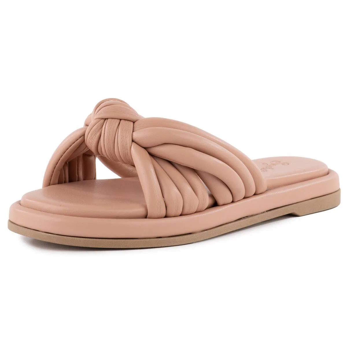 Simply The Best Womens Slip On Open Toe Slide Sandals