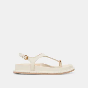 STEFAN SANDALS OFF WHITE LEATHER