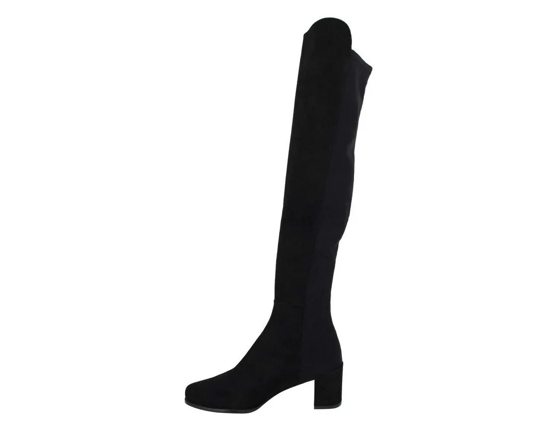 Stuart Weitzman Women's Mid Suede With Elastic Back Knee Boot