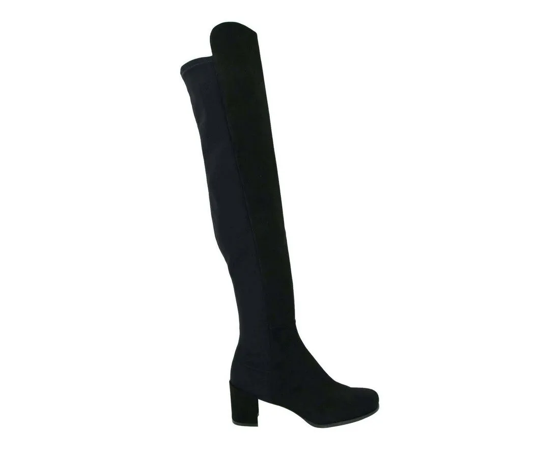Stuart Weitzman Women's Mid Suede With Elastic Back Knee Boot