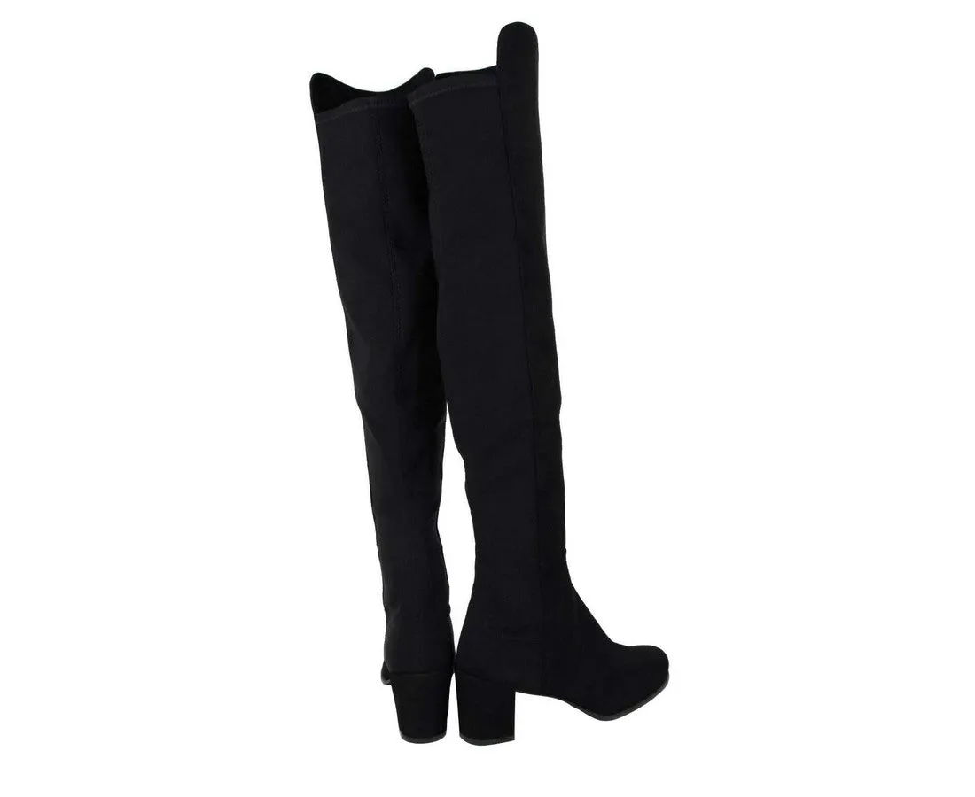Stuart Weitzman Women's Mid Suede With Elastic Back Knee Boot
