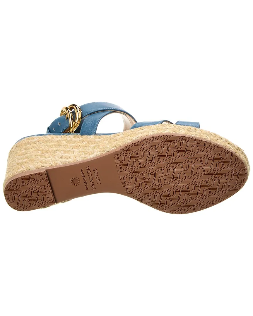 Stuart Weitzman Zuzu Leather Wedge Sandal