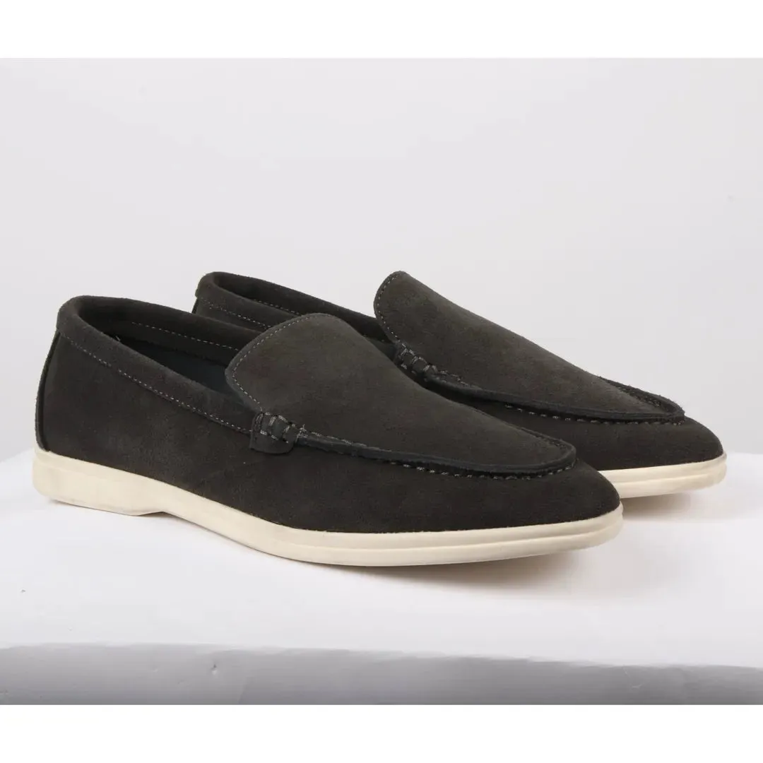 Suede Slip On Comfort Fit Loafers
