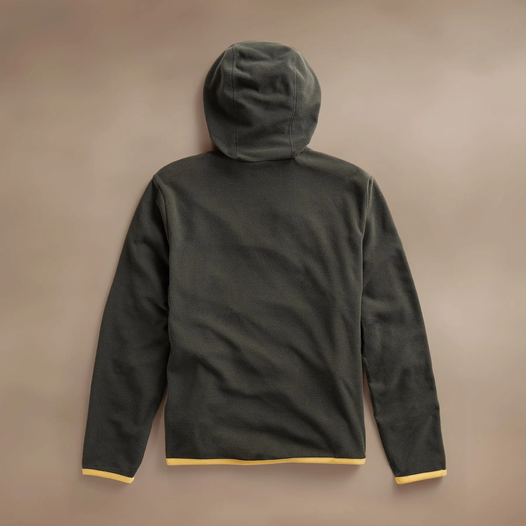 Tech Waffle Performance Hoodie - Carbon/Yellow