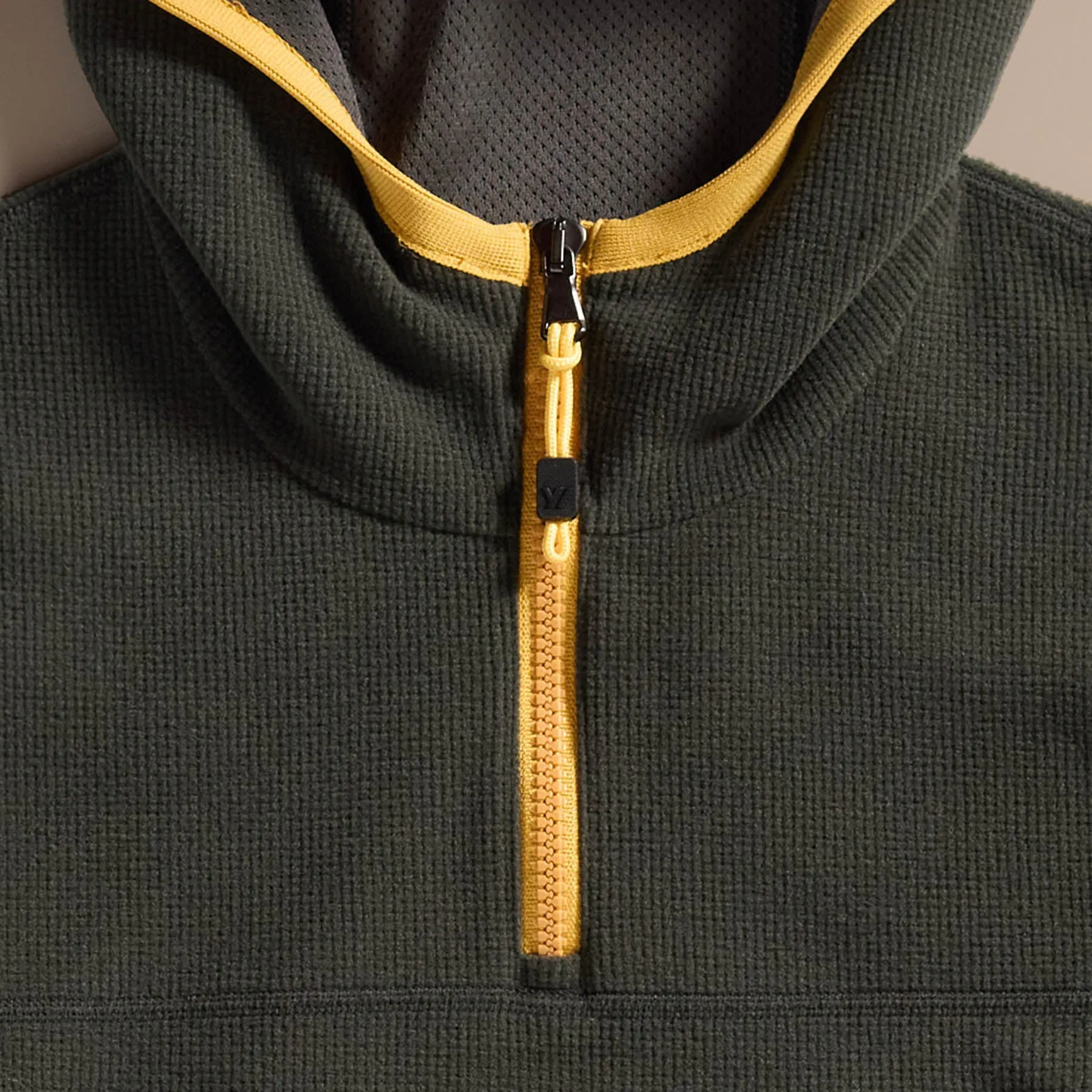 Tech Waffle Performance Hoodie - Carbon/Yellow