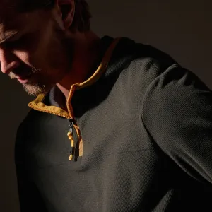 Tech Waffle Performance Hoodie - Carbon/Yellow