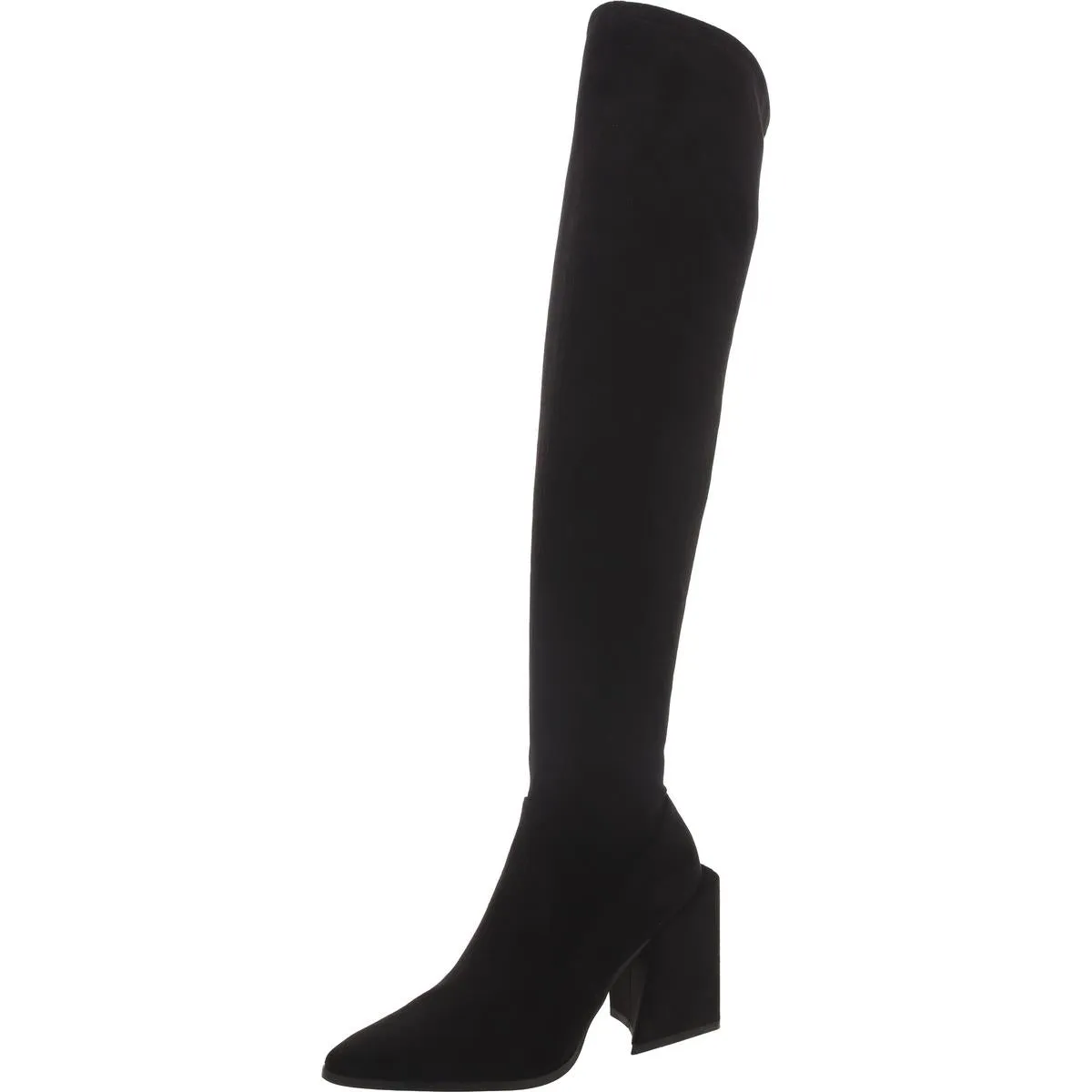 Tenacious Womens Faux Suede Pointed Toe Over-The-Knee Boots