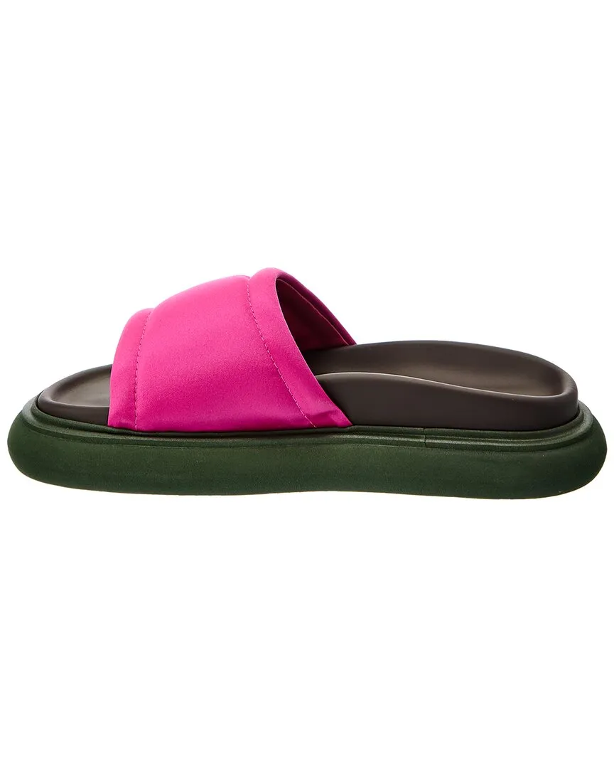 The Attico Padded Satin Platform Sandal