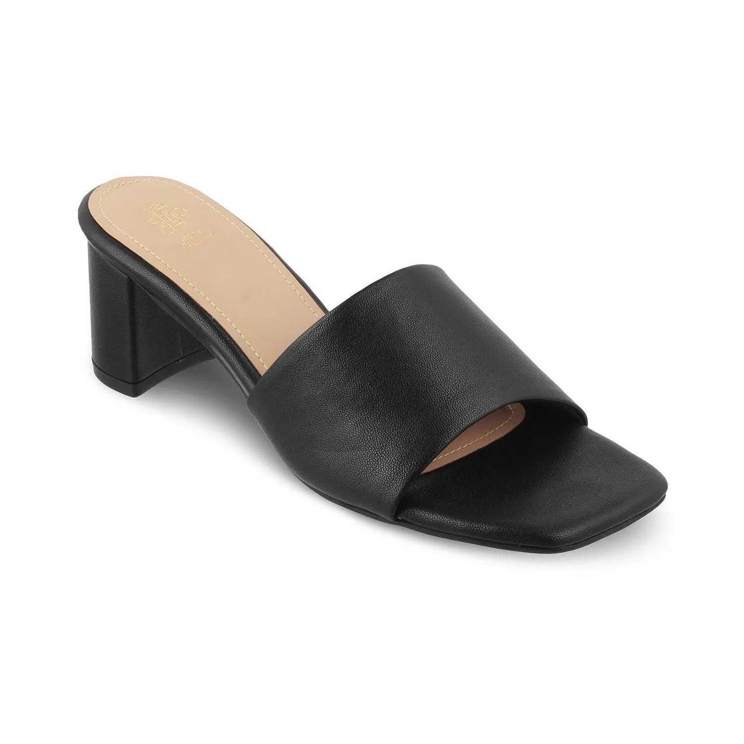 The Barie Black Women's Casual Block Heel Sandals Tresmode