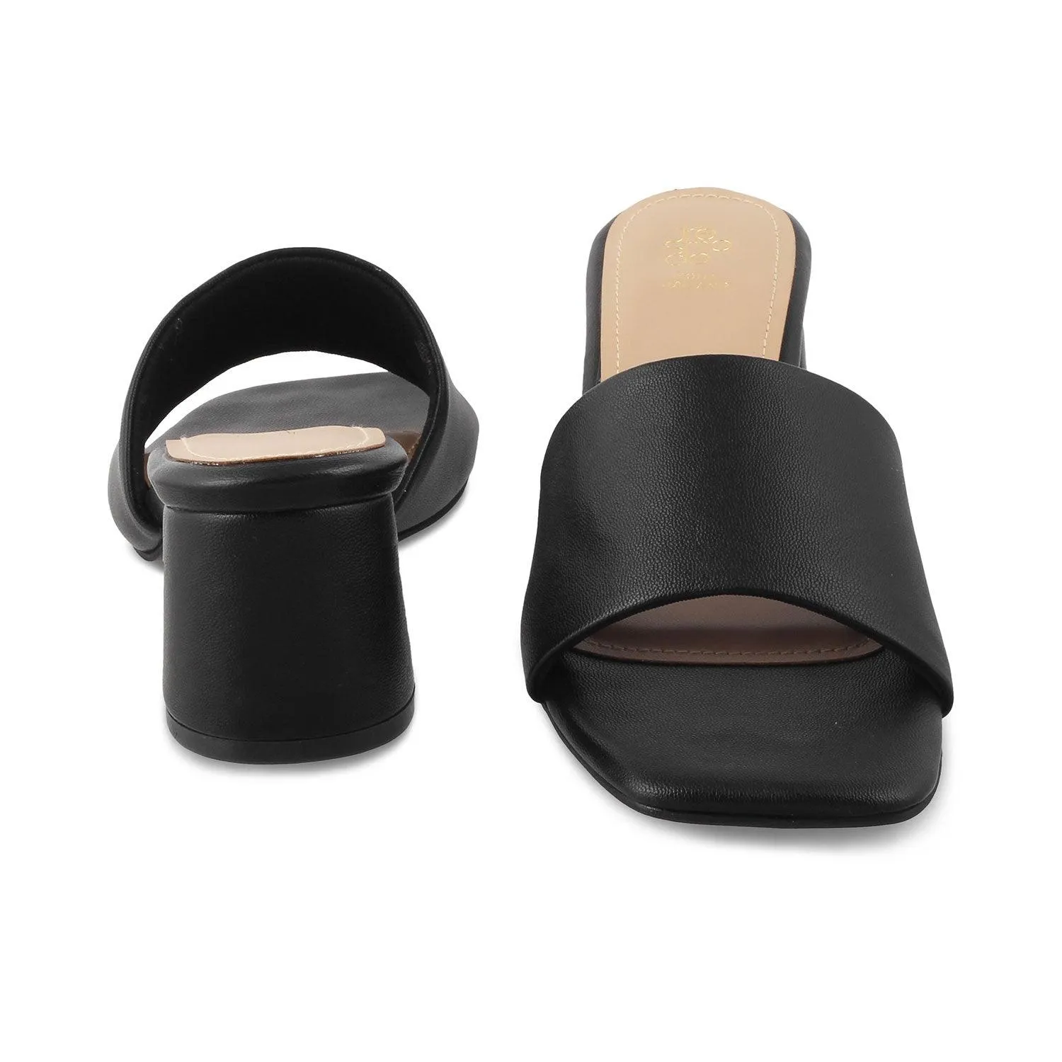 The Barie Black Women's Casual Block Heel Sandals Tresmode
