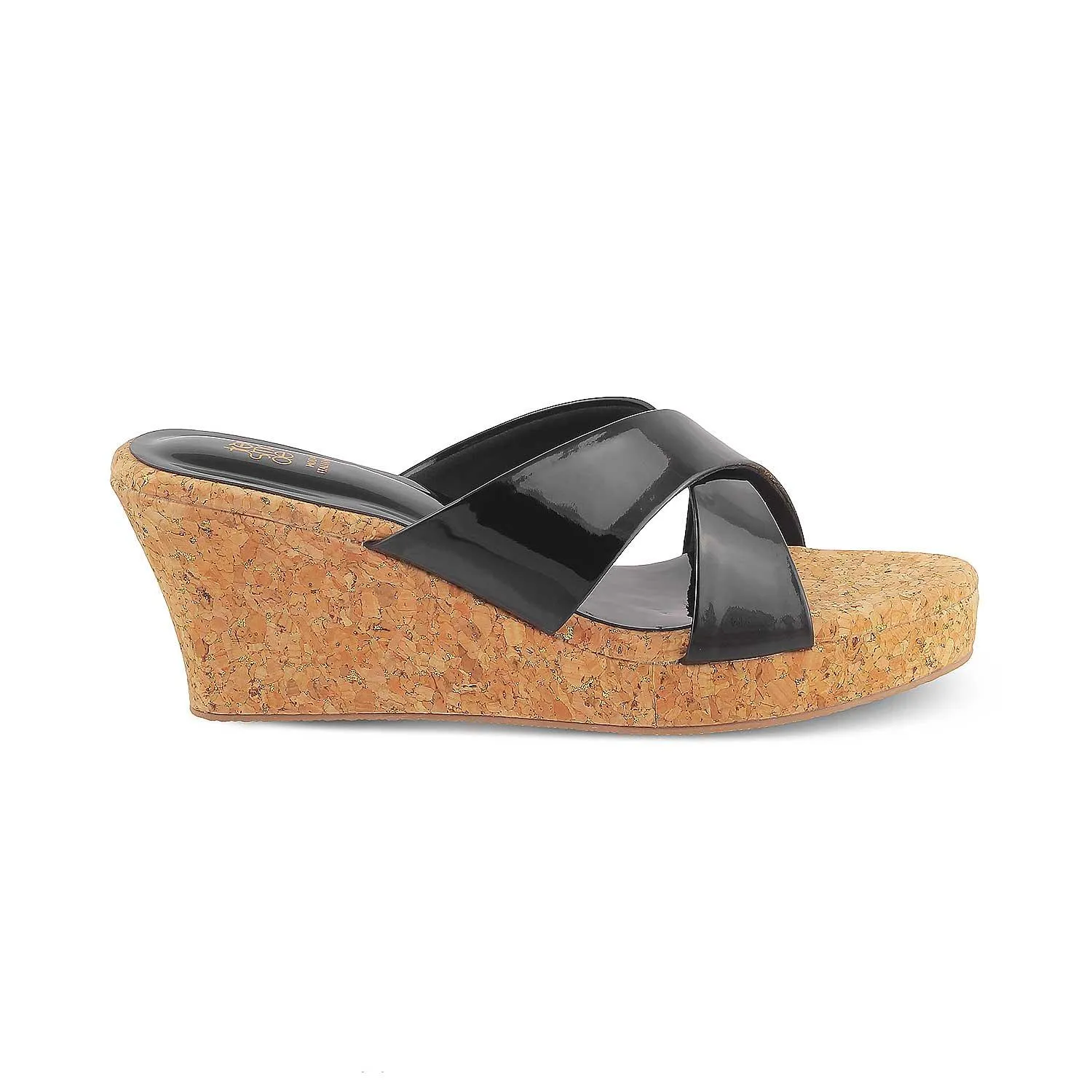 The Simi Black Women's Dress Wedge Sandals Tresmode