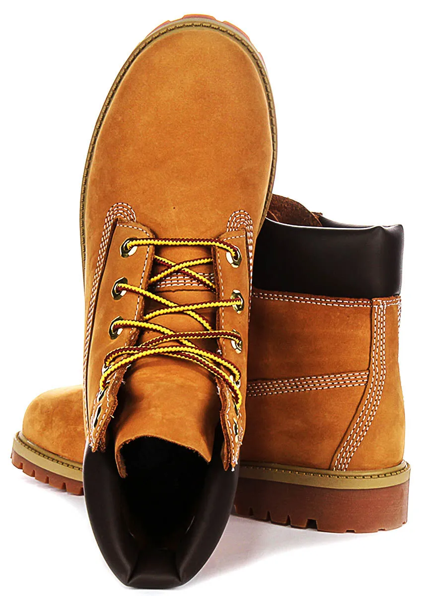 Timberland 12909 6inch Waterproof Boot In Wheat For Junior Shoes Timberland