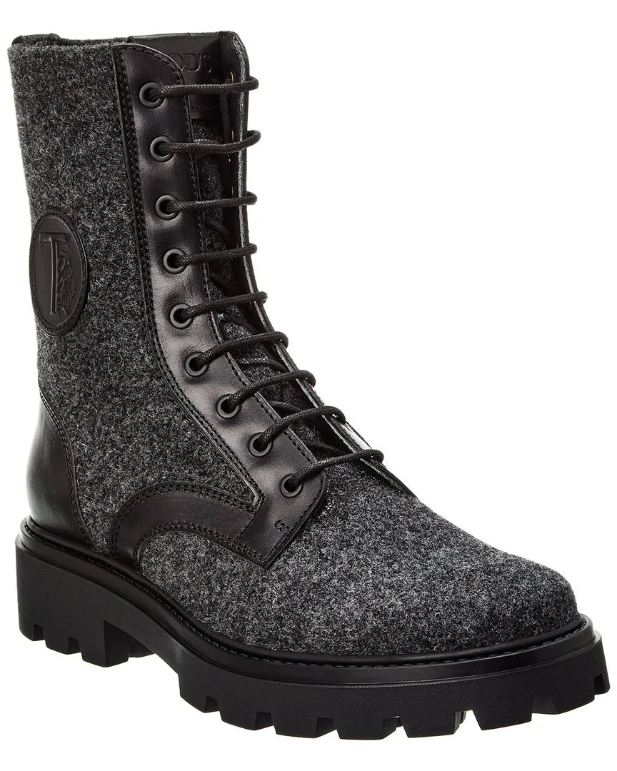 TOD��s Felt & Leather Boot