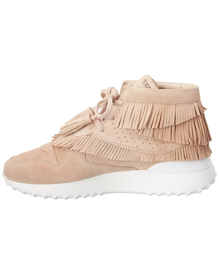 TODs Fringe Suede Sneaker
