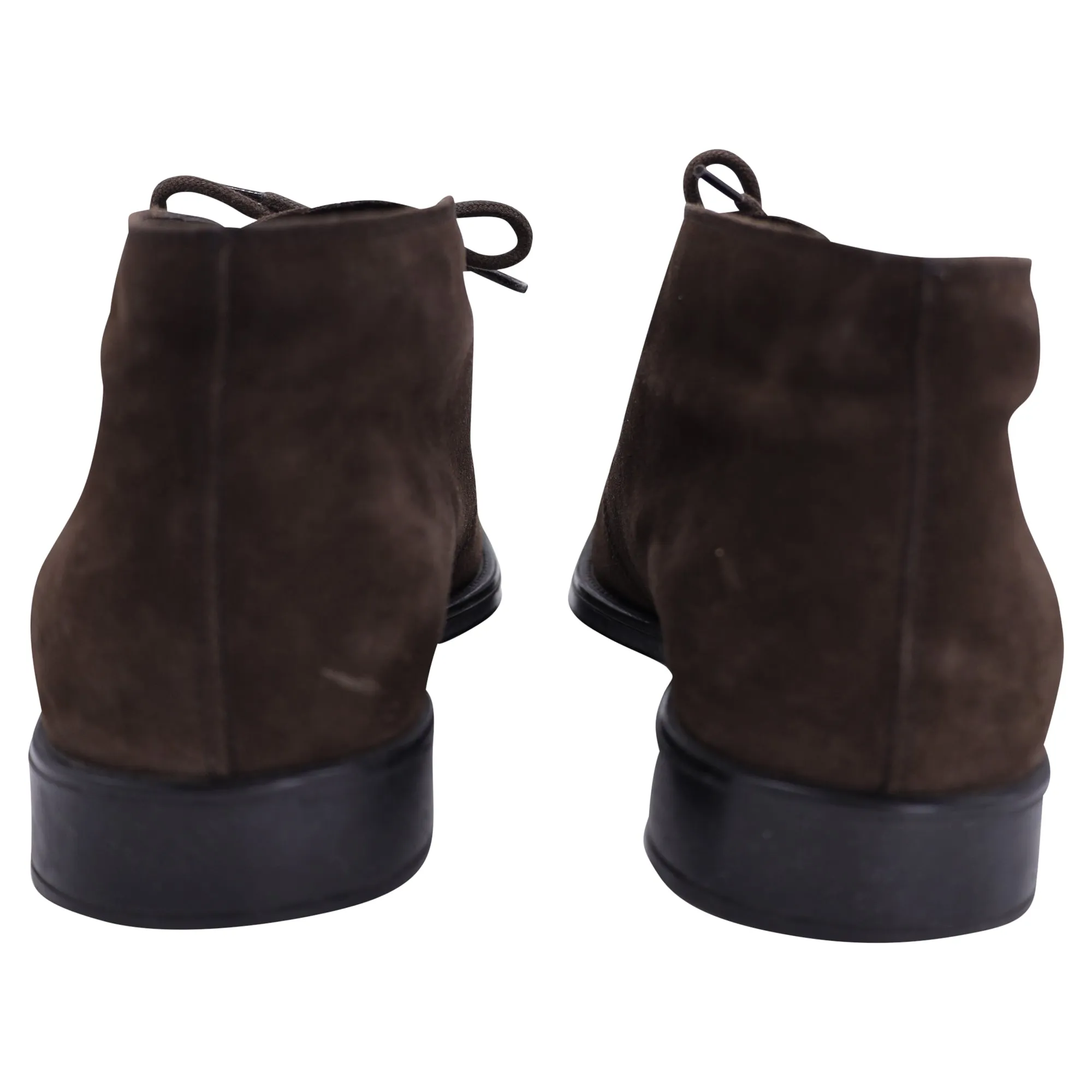 Tod's Lace-Up Boots in Brown Suede