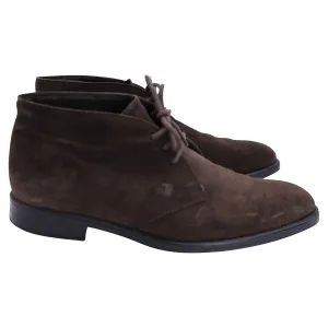 Tod's Lace-Up Boots in Brown Suede