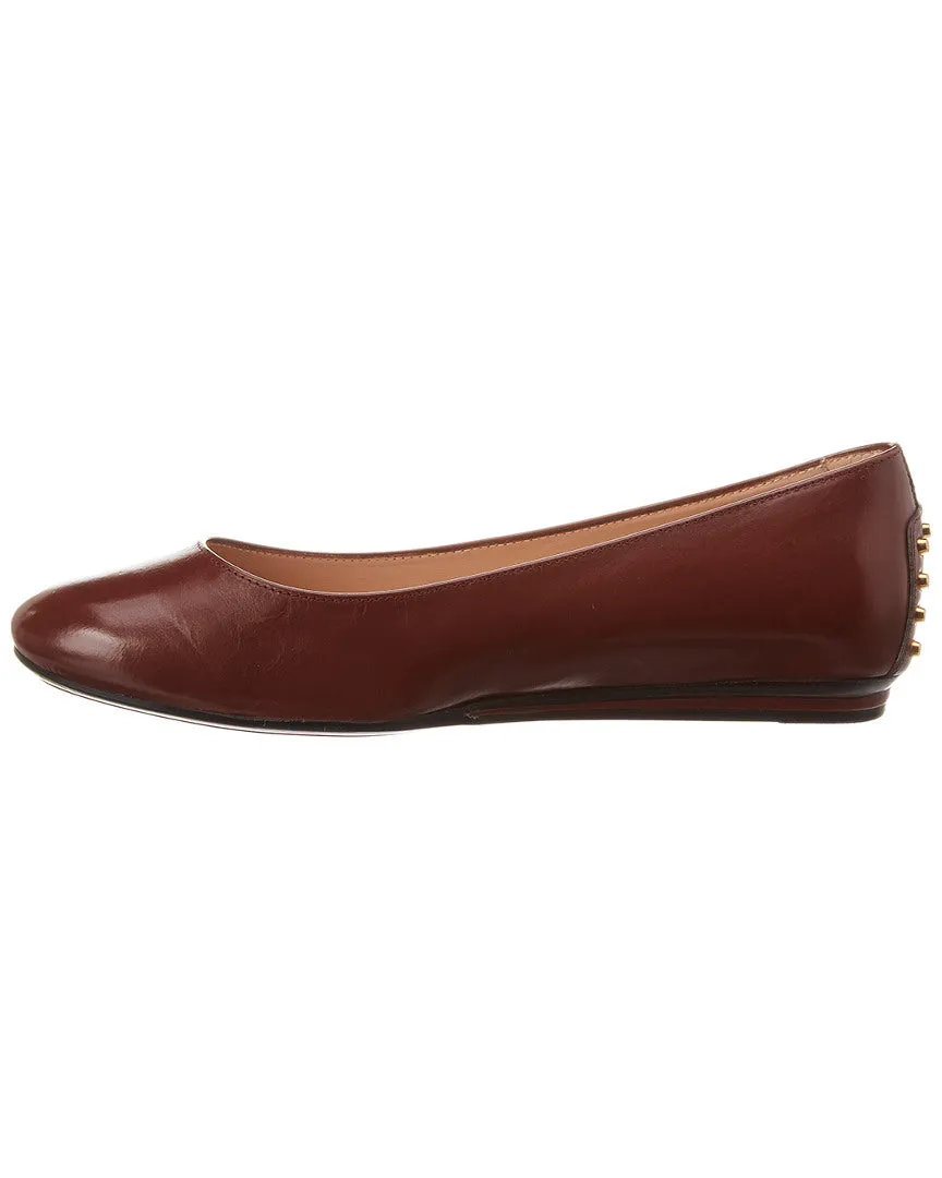 TODs Leather Ballerina Flat