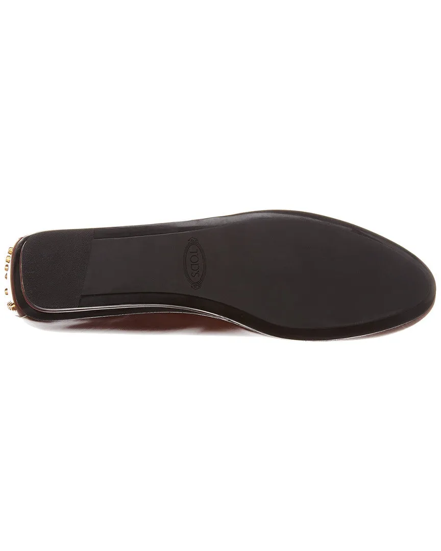 TODs Leather Ballerina Flat