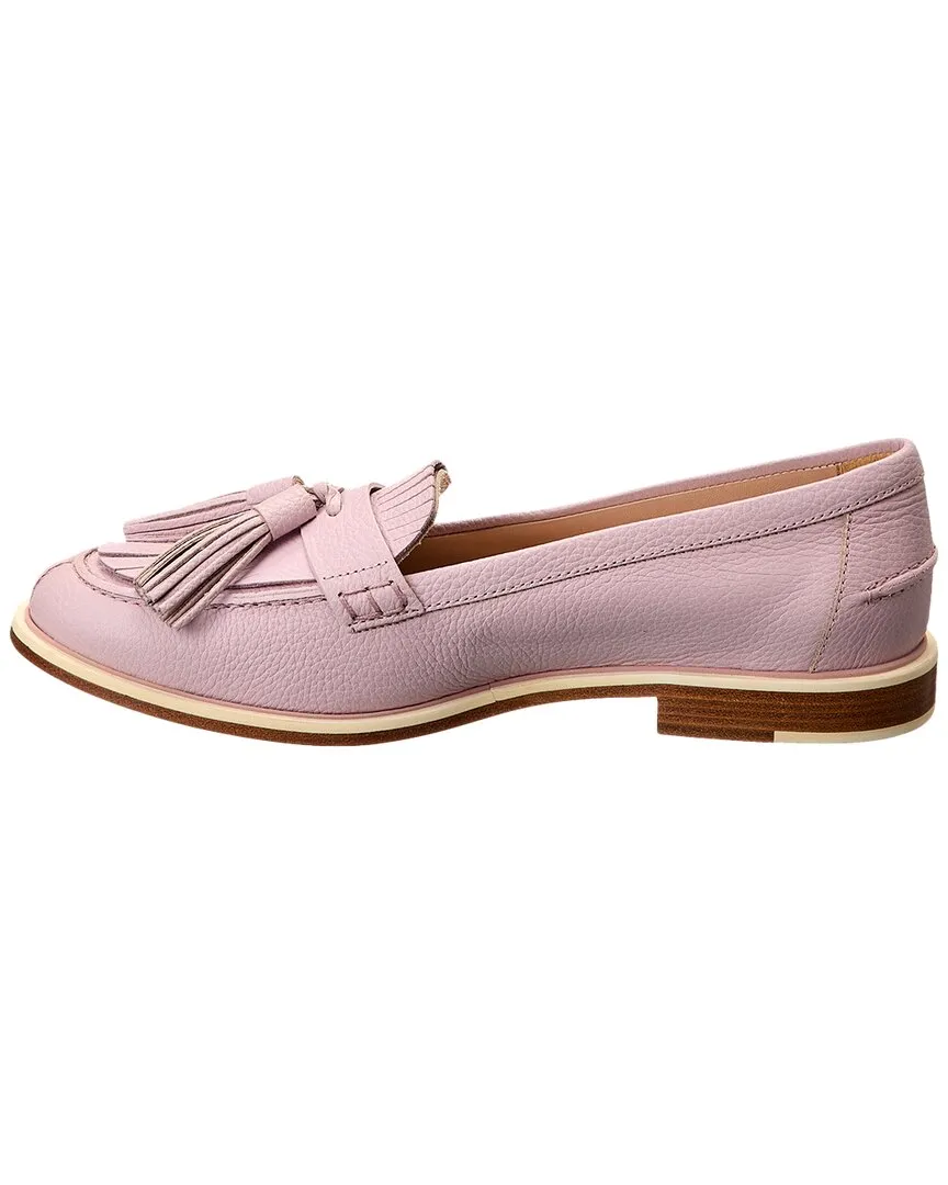 TOD’s Logo Fringed Leather Loafer