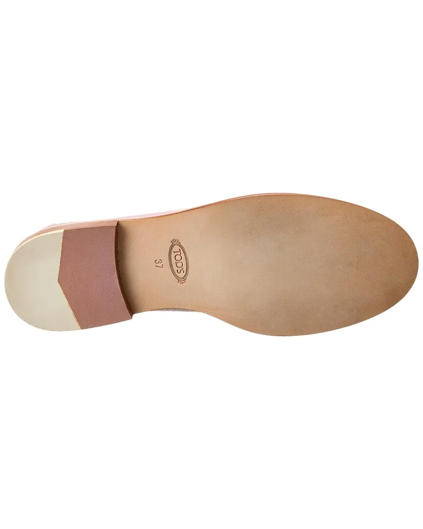 TOD’s Logo Fringed Leather Loafer