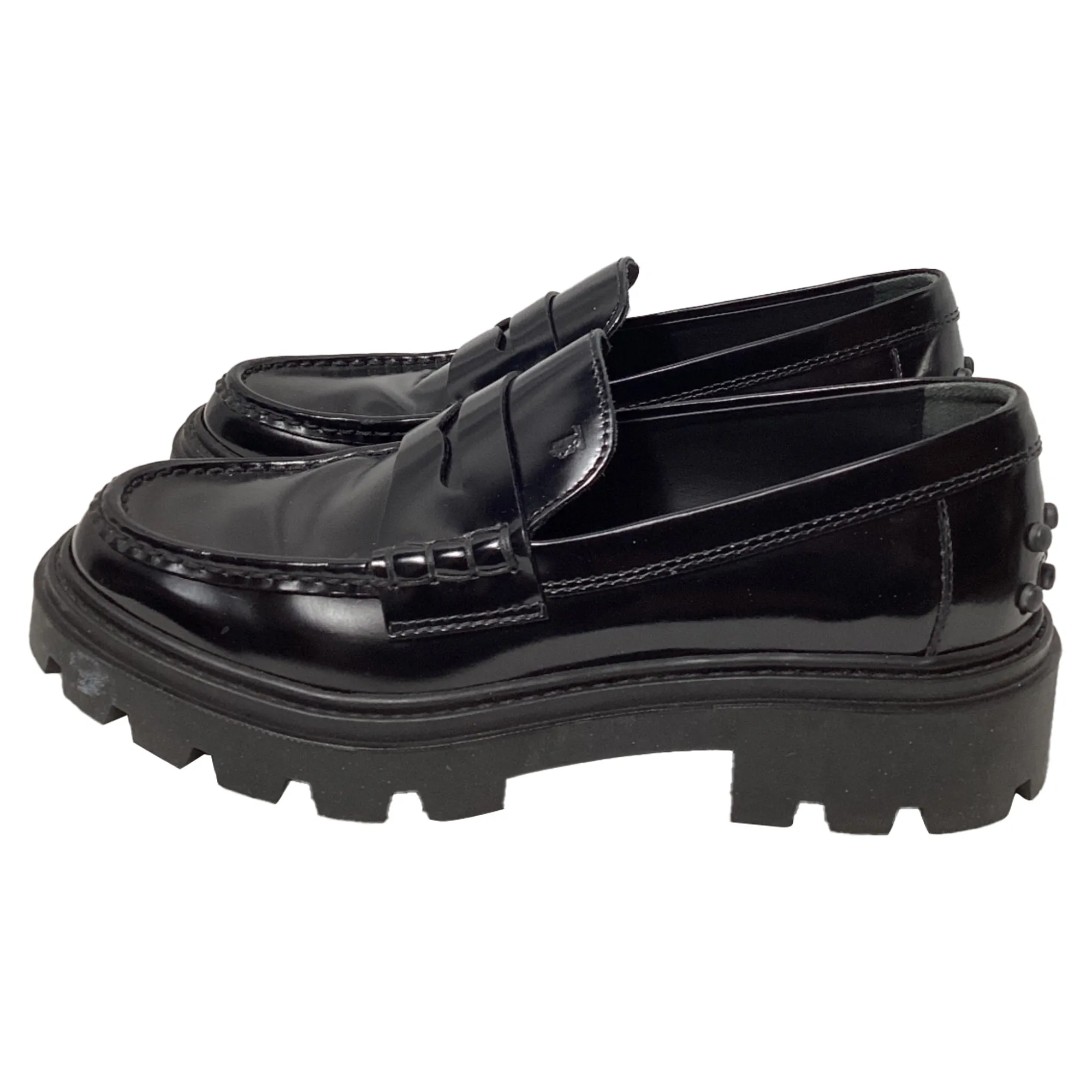 Tod's Penny Loafers in Black Leather