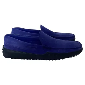 Tod's Slip-On Loafers in Blue Suede