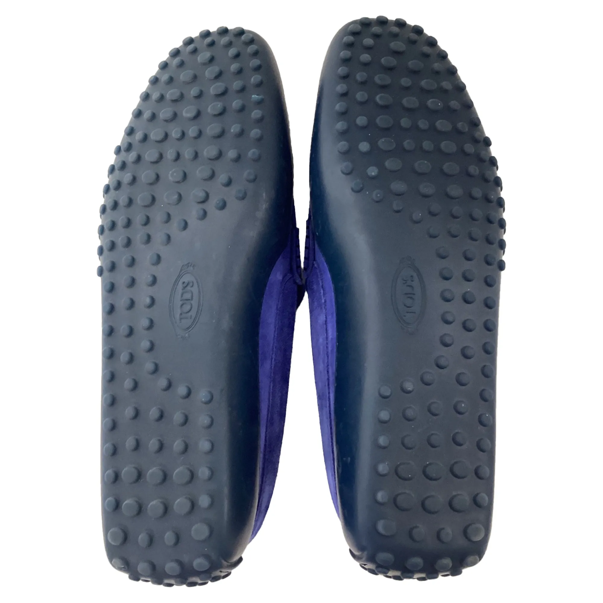 Tod's Slip-On Loafers in Blue Suede