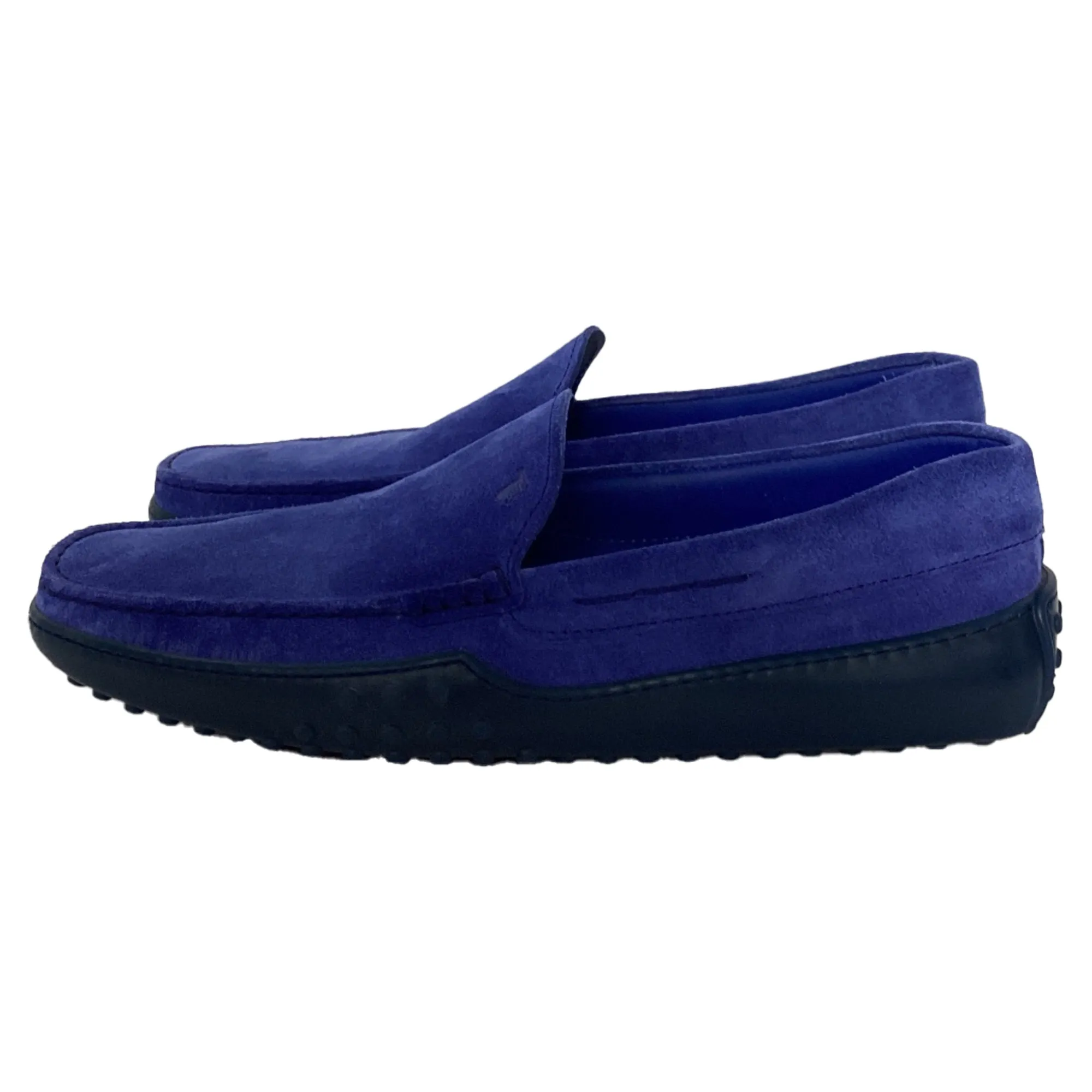 Tod's Slip-On Loafers in Blue Suede