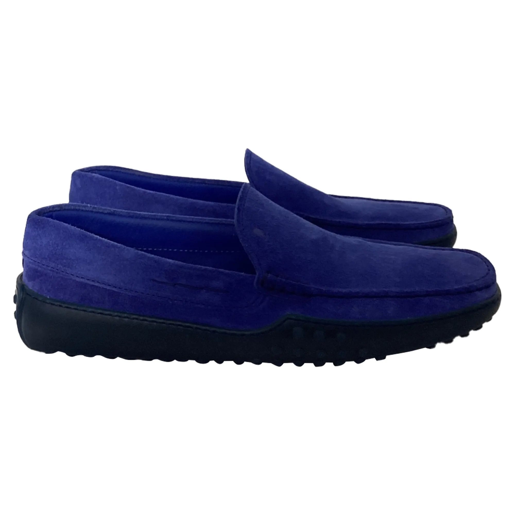 Tod's Slip-On Loafers in Blue Suede