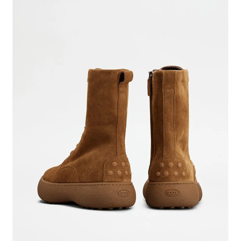 Tod's W. G. Lace-up Ankle Boots in Suede