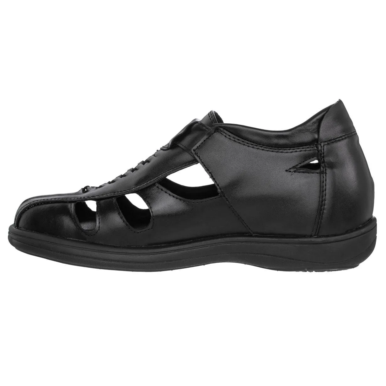TOTO Black Braided Leather Sandals - Three Inches - G1307