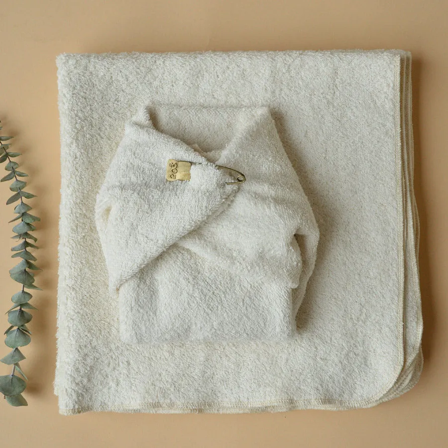 Towelling Nappy Flats 65x65cm - Hemp/Organic Cotton (3 pack)