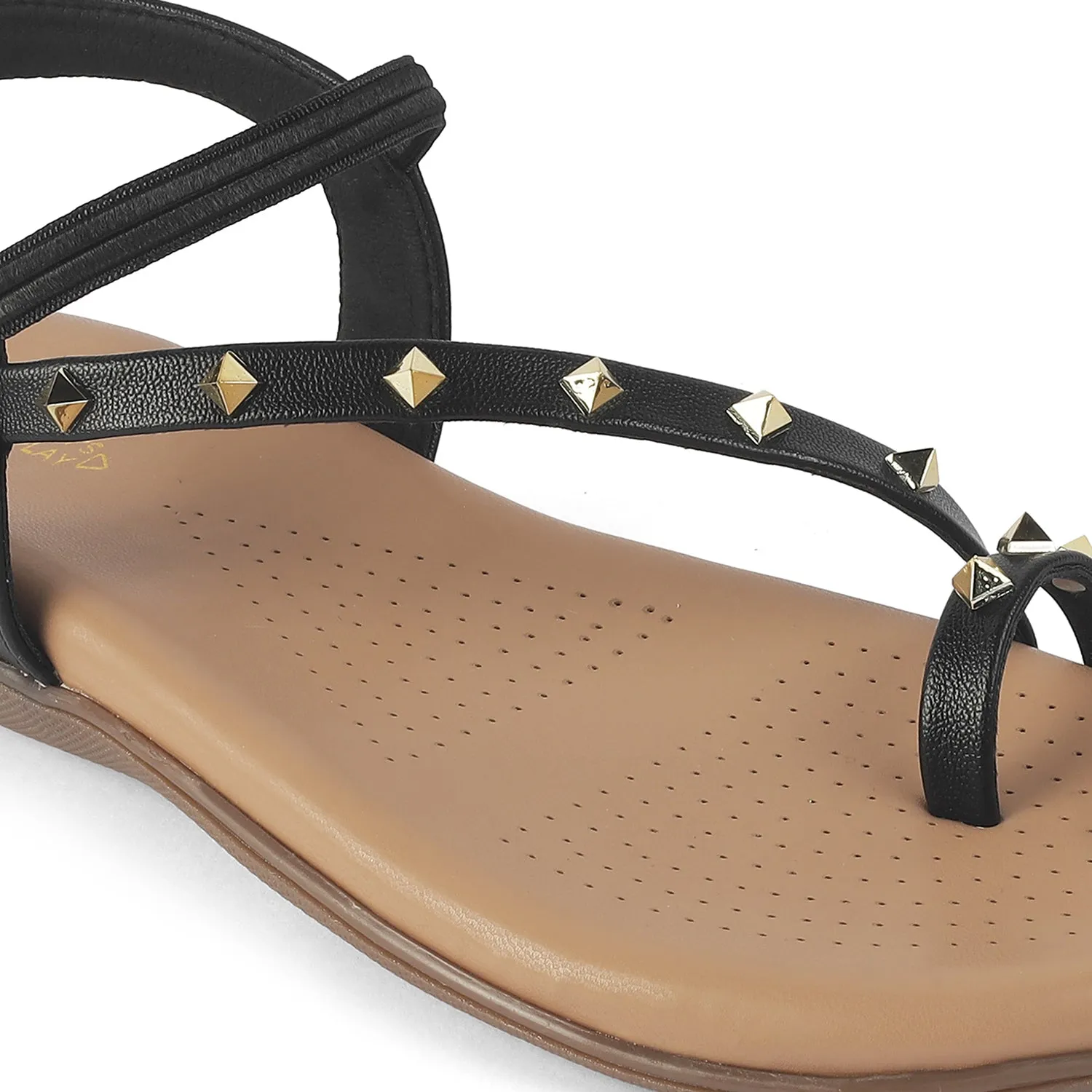 Tresmode Hastud Black Women's Casual Flats