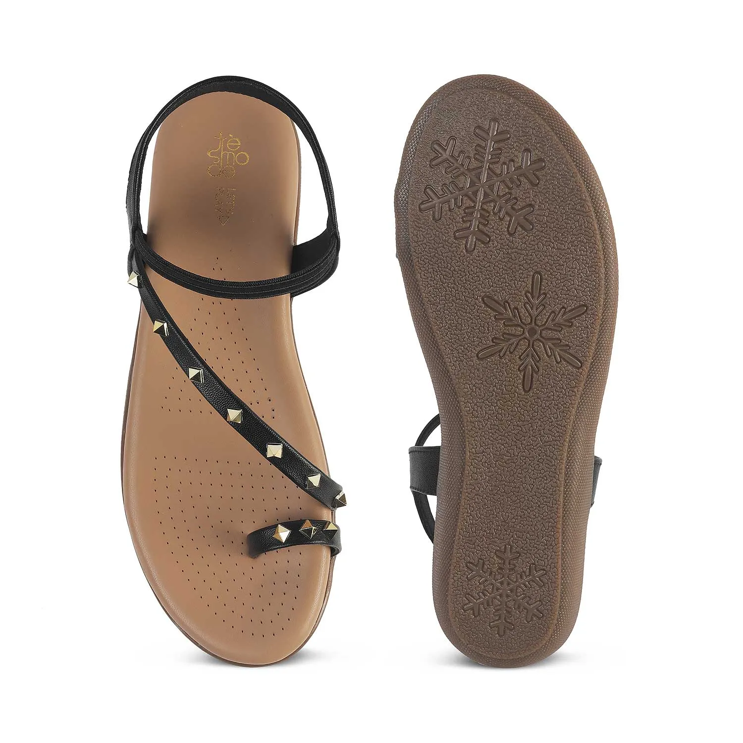 Tresmode Hastud Black Women's Casual Flats