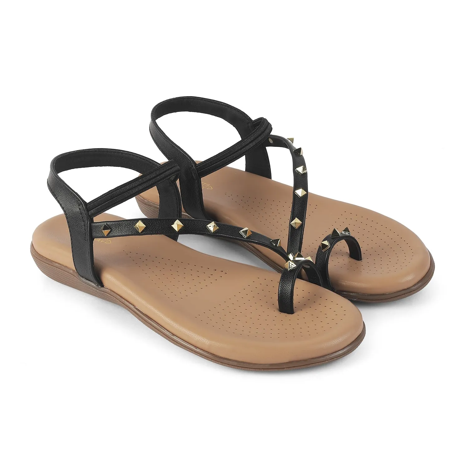 Tresmode Hastud Black Women's Casual Flats