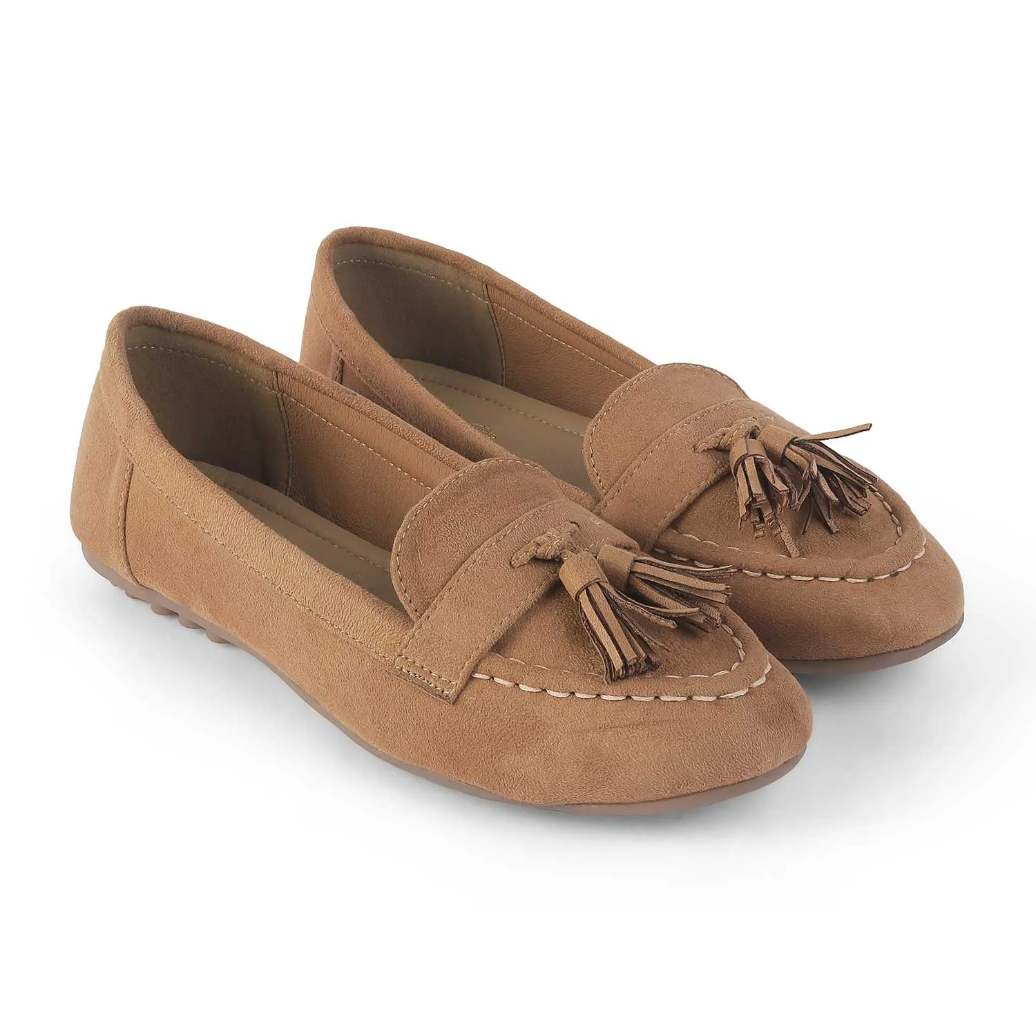 Tresmode Jonum Camel Women's Dress Tassel Loafers