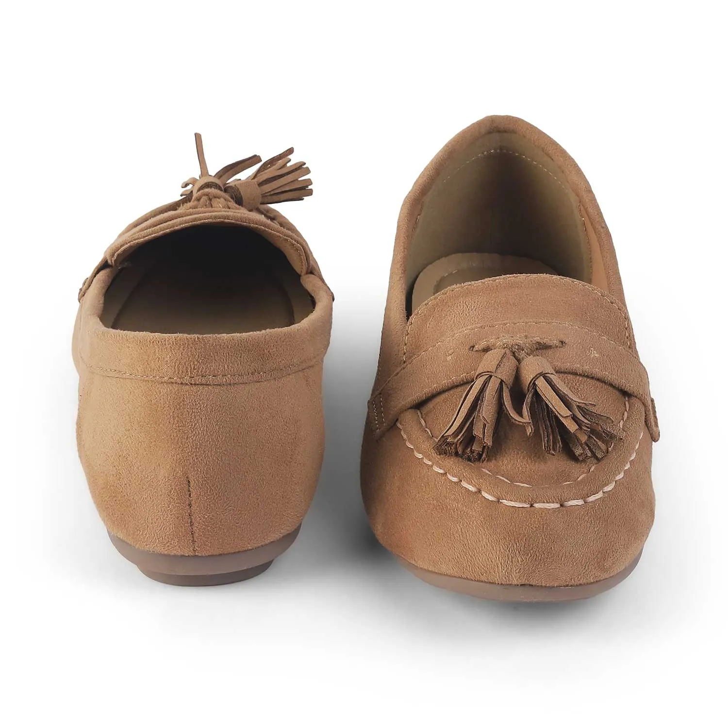 Tresmode Jonum Camel Women's Dress Tassel Loafers