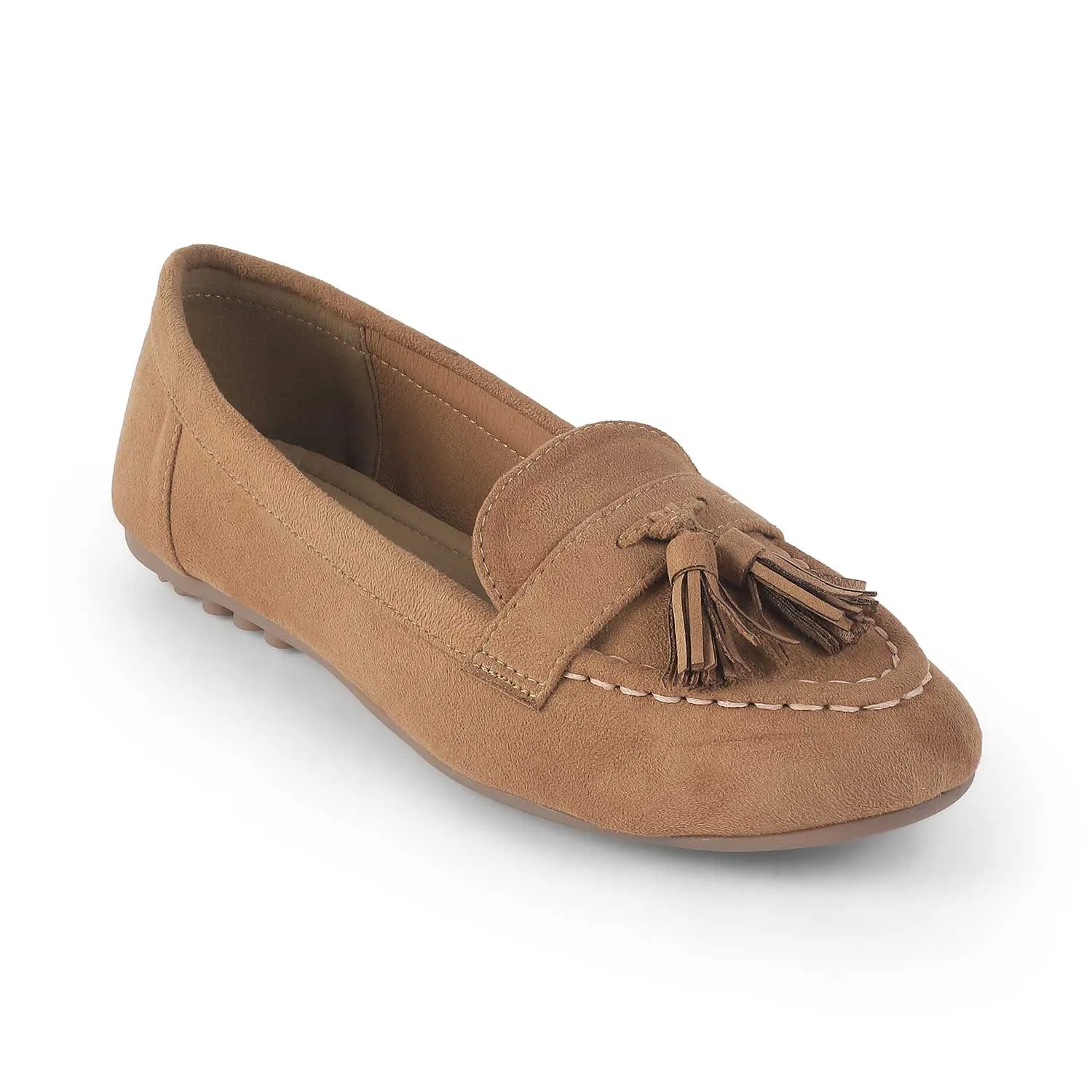 Tresmode Jonum Camel Women's Dress Tassel Loafers