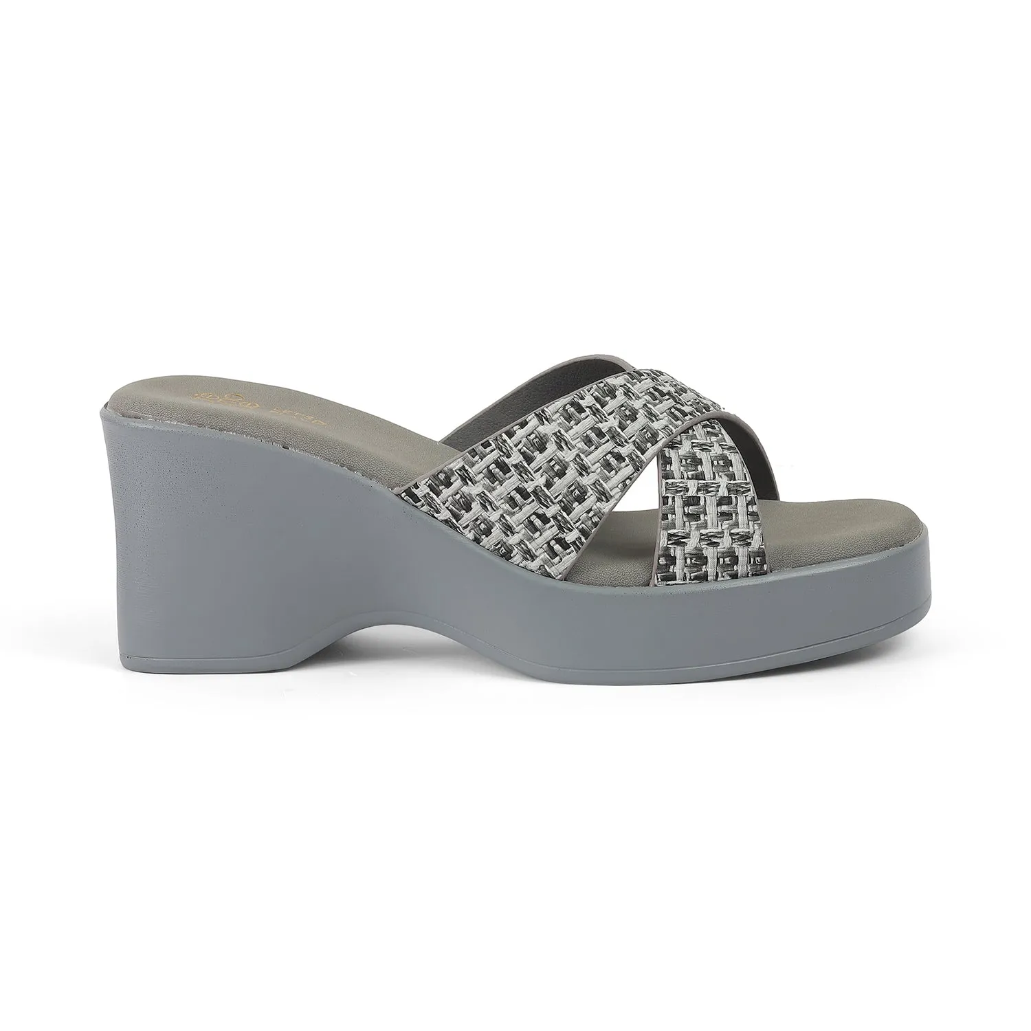 Tresmode Morio Grey Women's Dress Heel Sandals