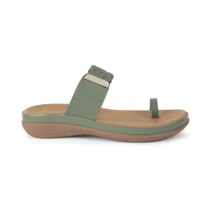 Tresmode Rauma Green Women's Casual Platform Flats