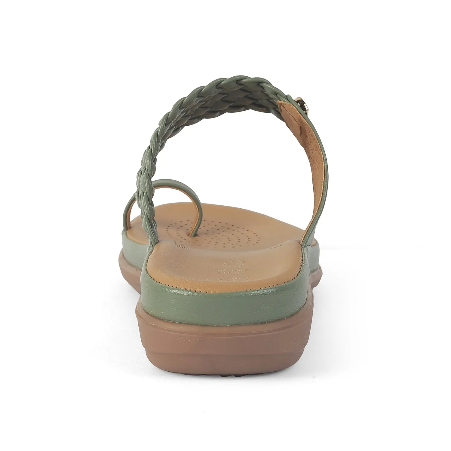 Tresmode Rauma Green Women's Casual Platform Flats