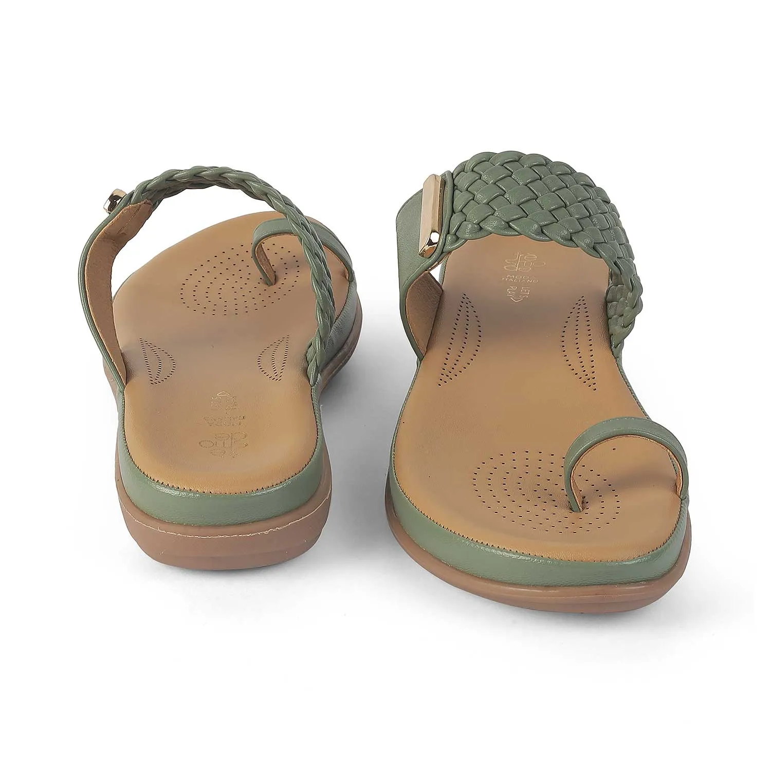 Tresmode Rauma Green Women's Casual Platform Flats