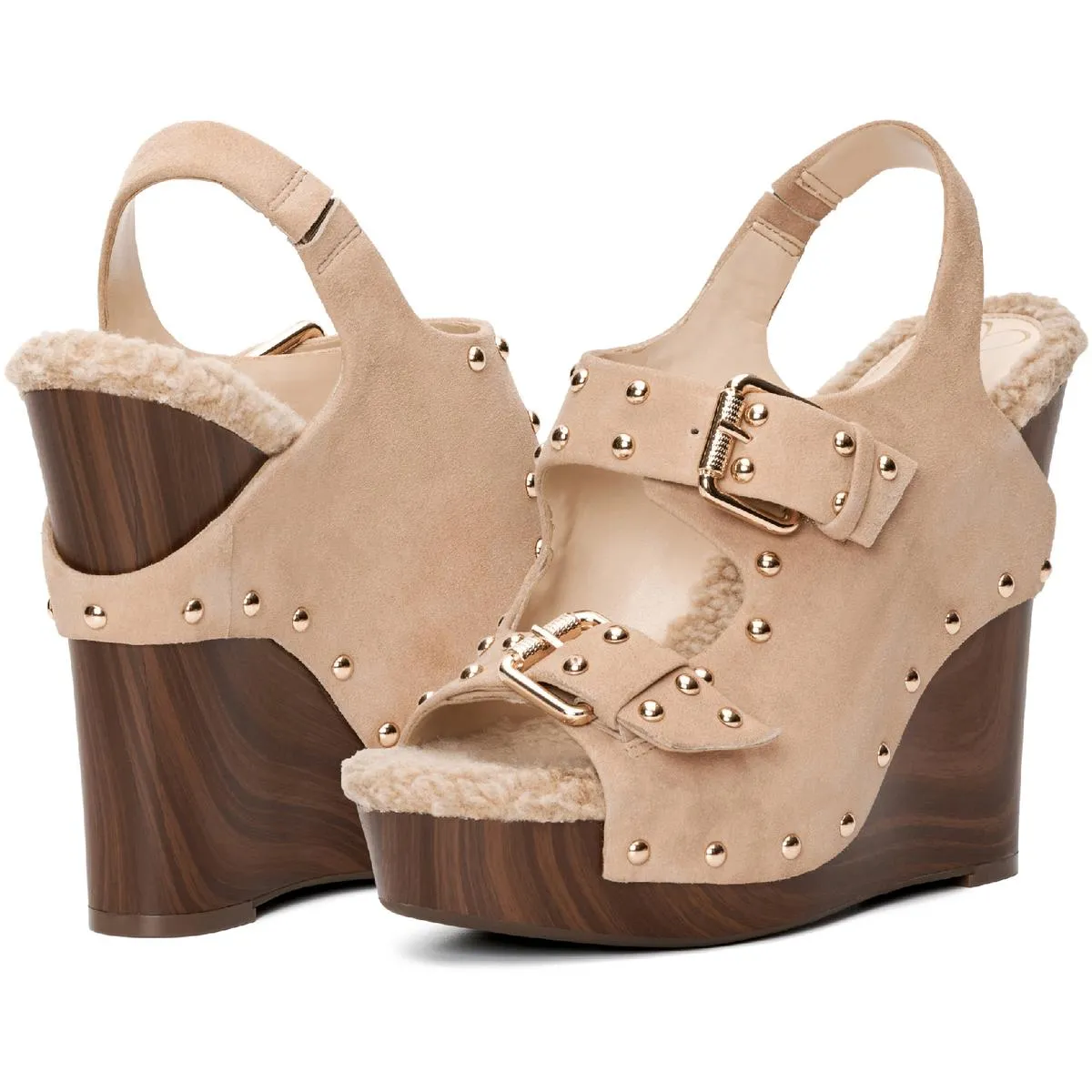 Tymina Womens Leather Slingback Platform Sandals