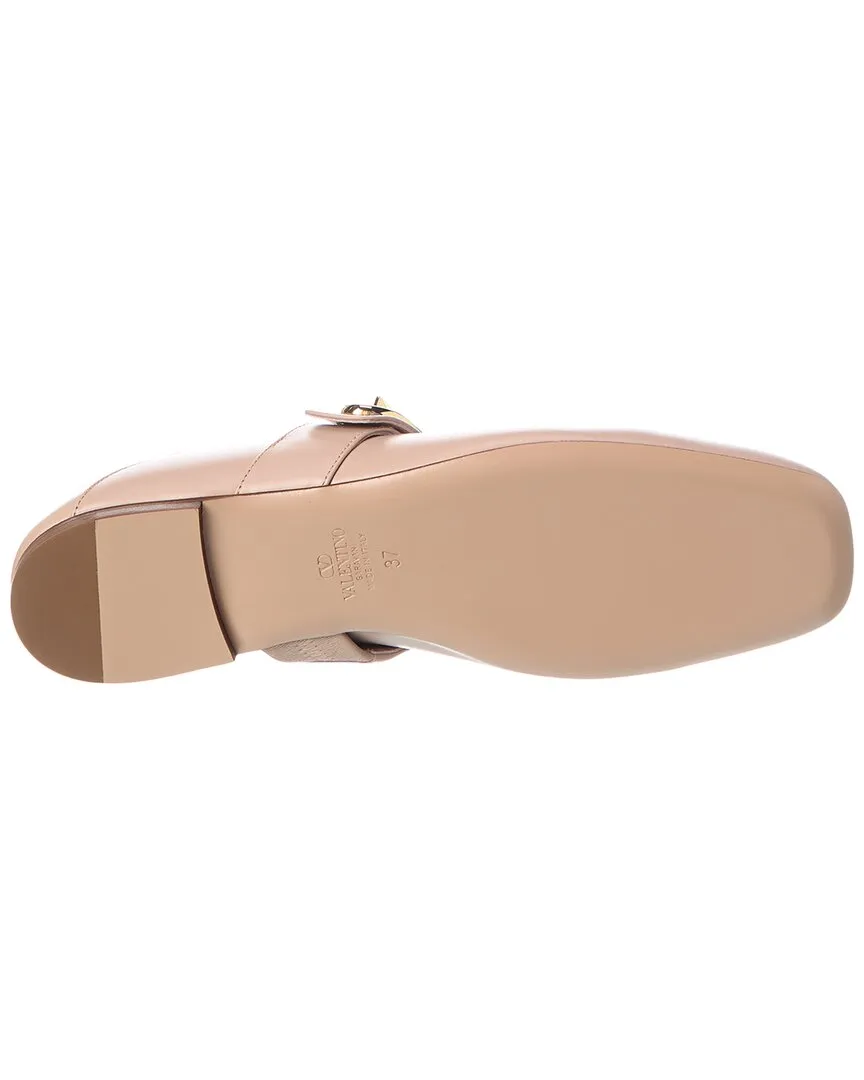 Valentino VLogo Mary Jane Leather Ballerina Flat