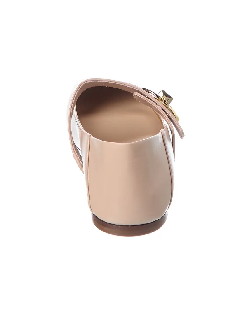 Valentino VLogo Mary Jane Leather Ballerina Flat