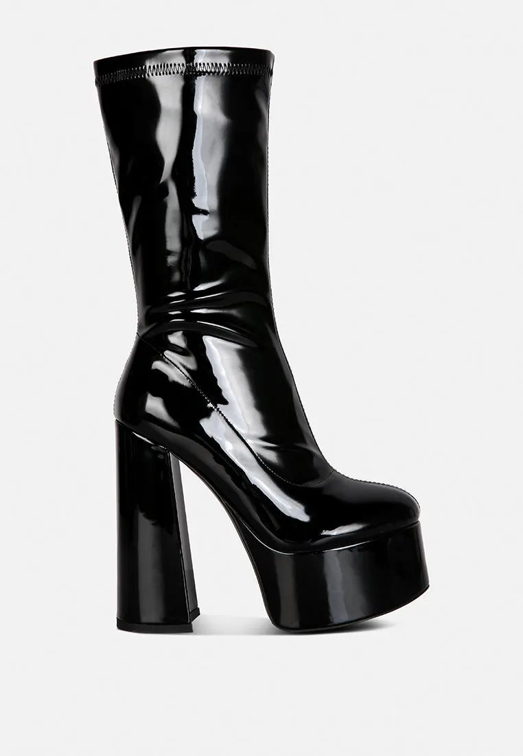 vinkele block heeled ankle boot