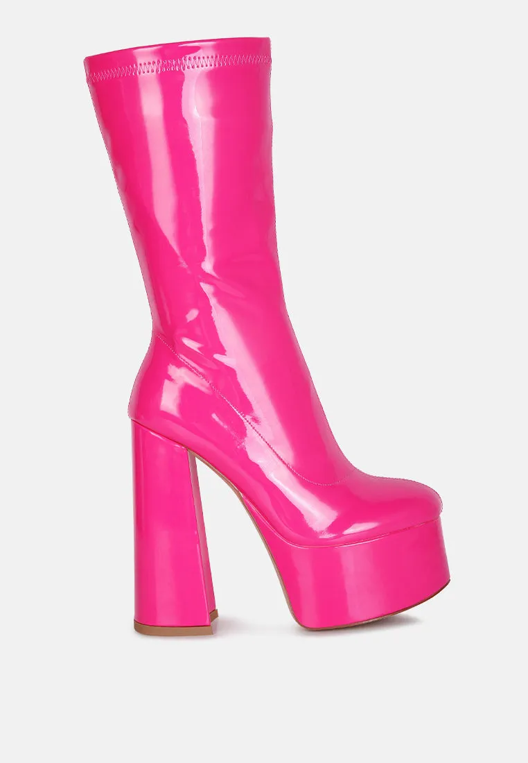 vinkele block heeled ankle boot