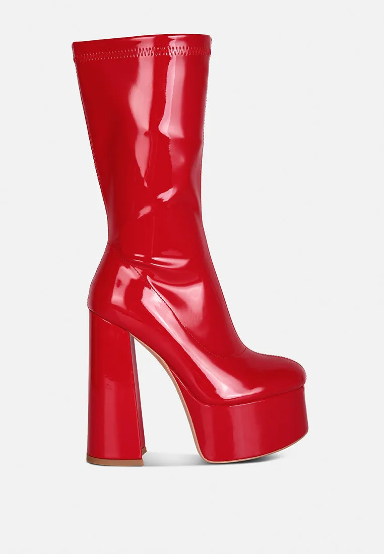 vinkele block heeled ankle boot