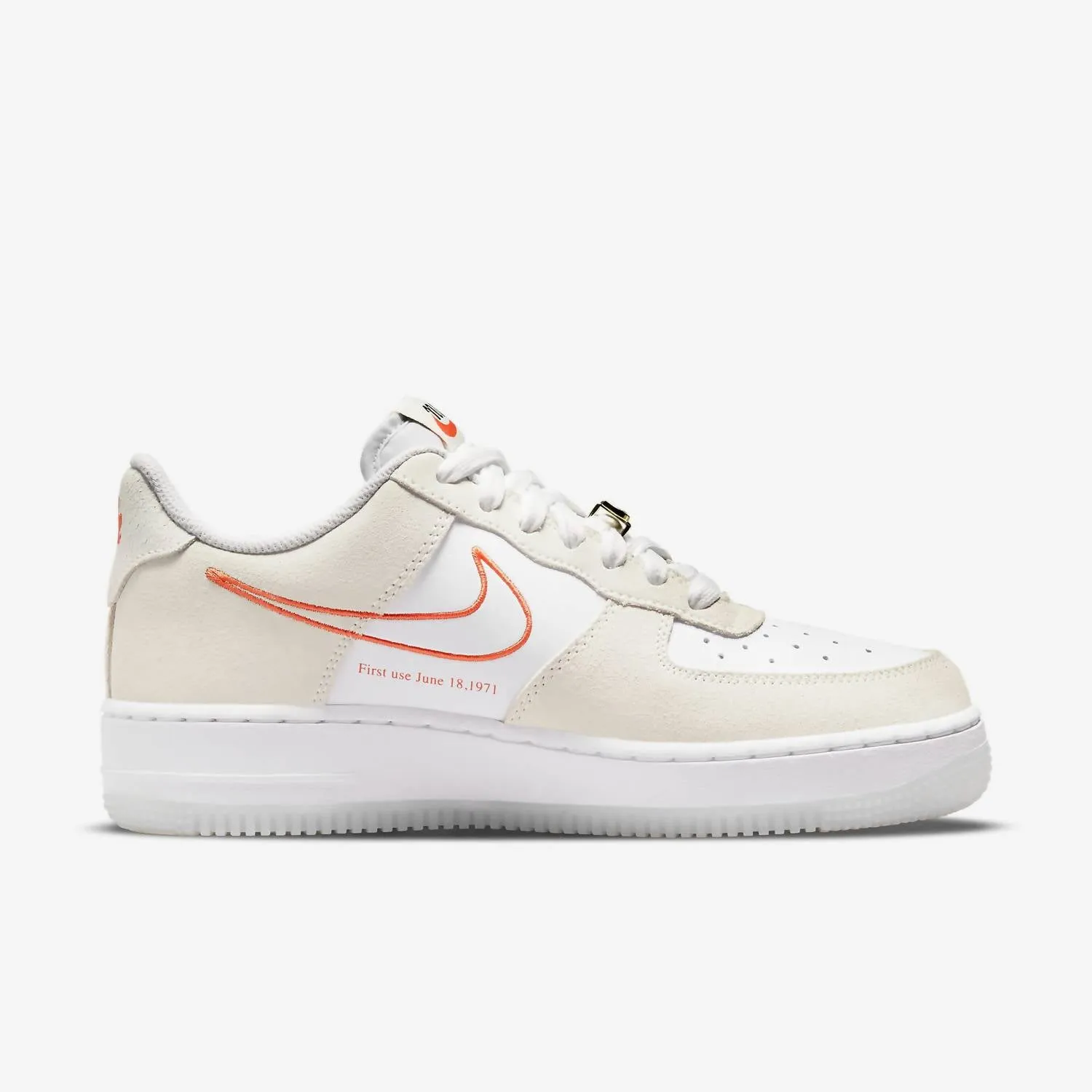 Women's Air Force 1 '07 Sneaker In White/orange/summit White/sail