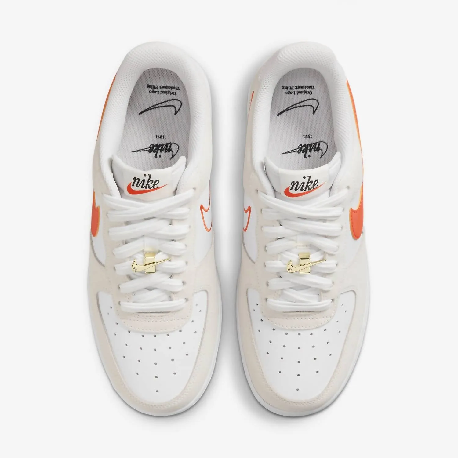 Women's Air Force 1 '07 Sneaker In White/orange/summit White/sail